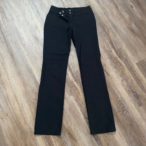 Heartsoul size 3 black flared work pants, fake pockets, clasp close with button